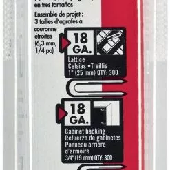 Porter-Cable NS18Pp 18 Gauge Narrow Crown Staple Project Pack, 900 Count, Various Sizes