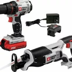 Porter-Cable 20V MAX Cordless Drill Combo Kit with Reciprocating Saw, 2-Tool (PCCK603L2)