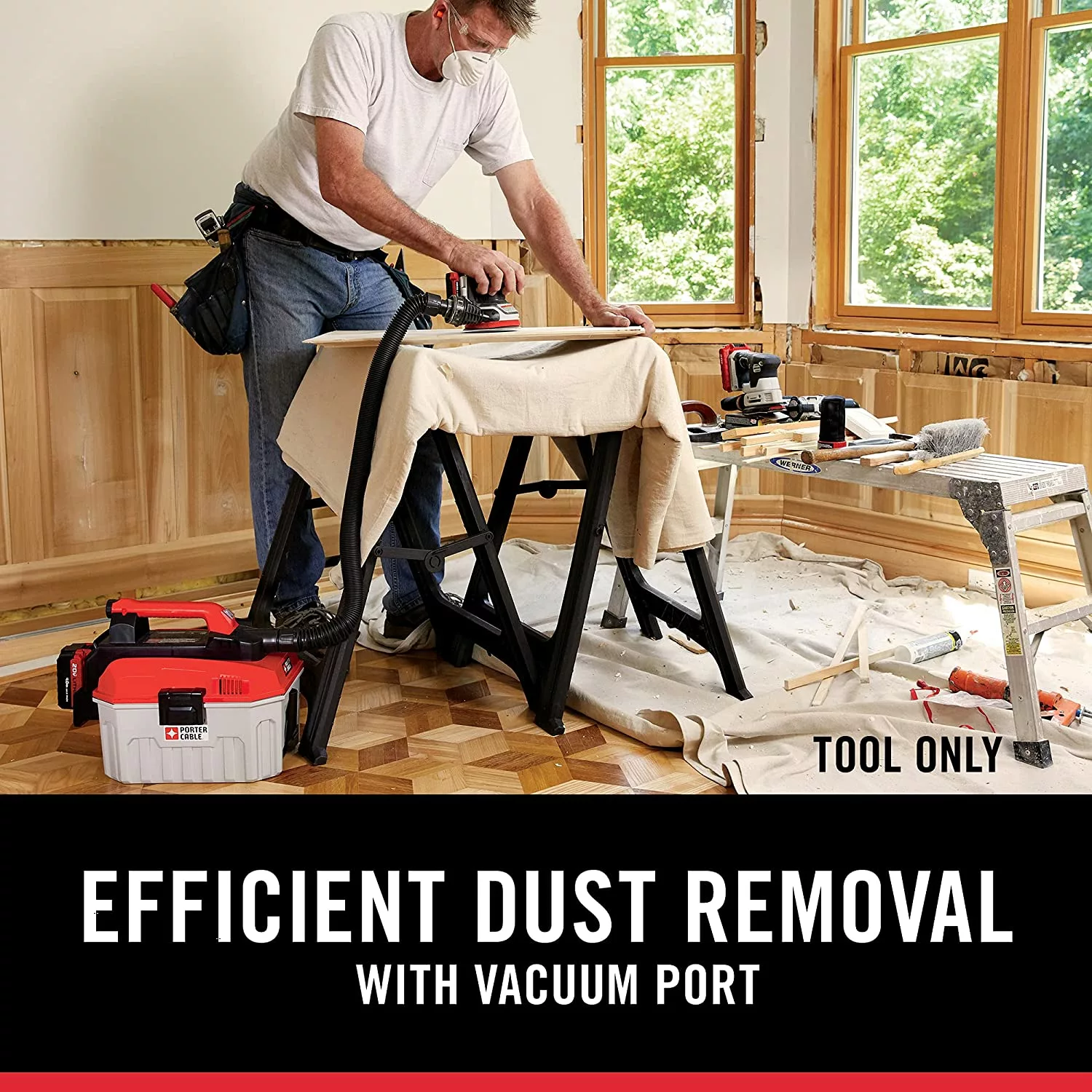 Porter-Cable 20V MAX Random Orbital Sander, Cordless, 5-Inch, Tool Only (PCCW205B) 5 Porter-Cable 20V MAX Random Orbital Sander, Cordless, 5-Inch, Tool Only (PCCW205B) - Image 5