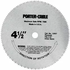 Porter-Cable 4-1/2-Inch Circular Saw Blade, Plywood Cutting, 120-Tooth (12057)