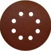porter-cable 735802205 5-inch 220 grit eight-hole hook and loop sanding discs, 5-pack