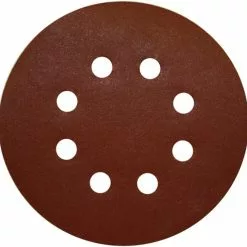 porter-cable 735802205 5-inch 220 grit eight-hole hook and loop sanding discs, 5-pack