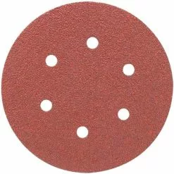porter-cable 736601005 6-inch, 6 hole hook and loop 100 grit sanding discs (5-pack)