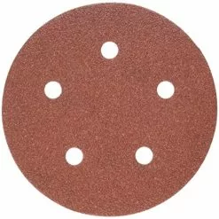 porter-cable 735500805 5-inch 80 grit five-hole hook & loop sanding discs (5-pack)