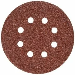 porter-cable 735800425 5-inch hook and loop aluminum oxide 8 hole 40g disc (25-pack)