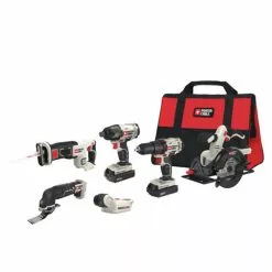 Porter-Cable PCCK6116 20V MAX Lithium-Ion 6-Tool Combo Kit with Flashlight